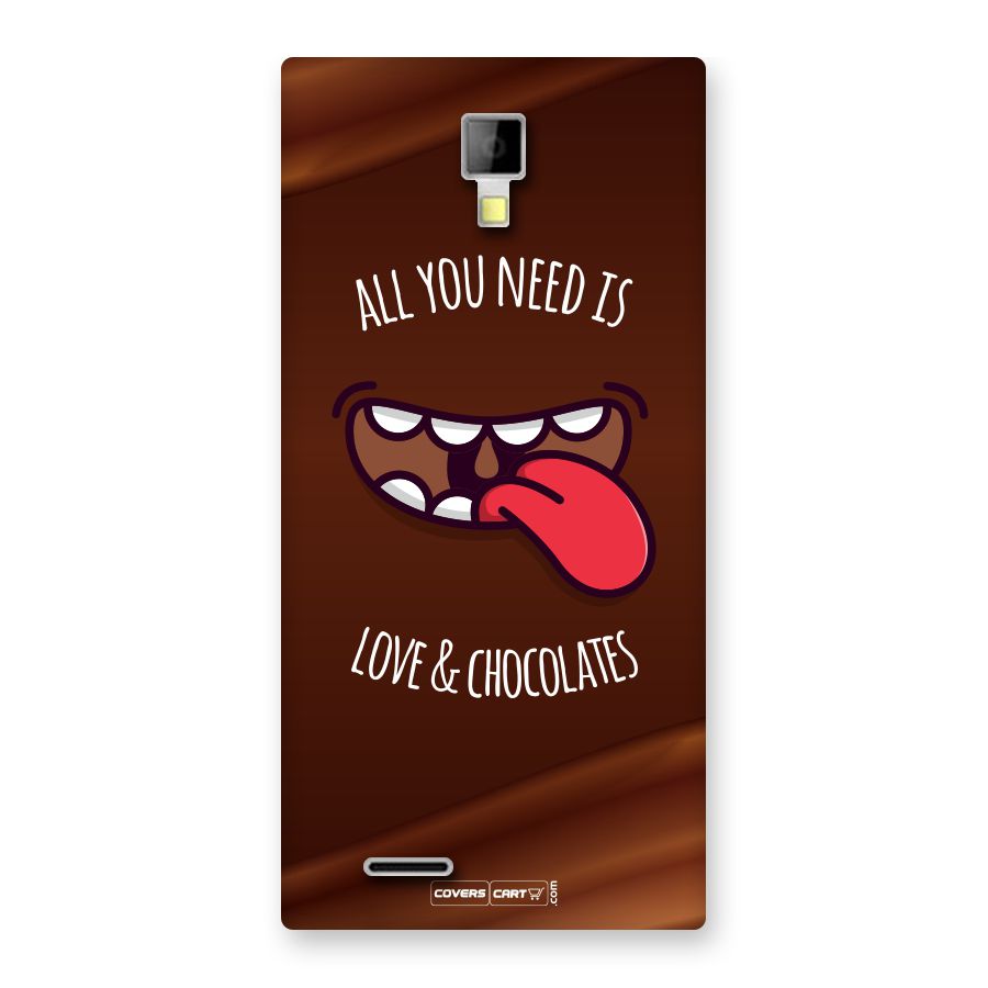 Love and Chocolates Back Case for Canvas Xpress