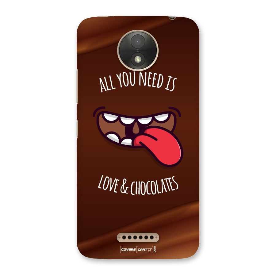 Love and Chocolates Back Case for Moto C Plus