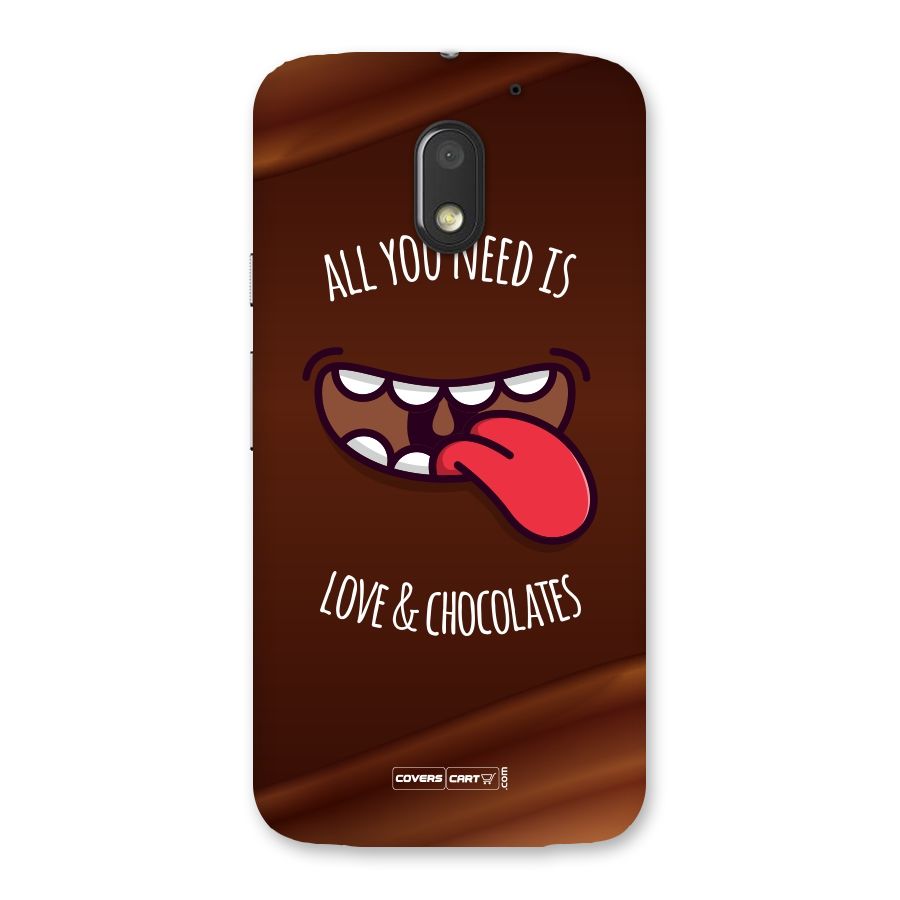 Love and Chocolates Back Case for Moto E3 Power
