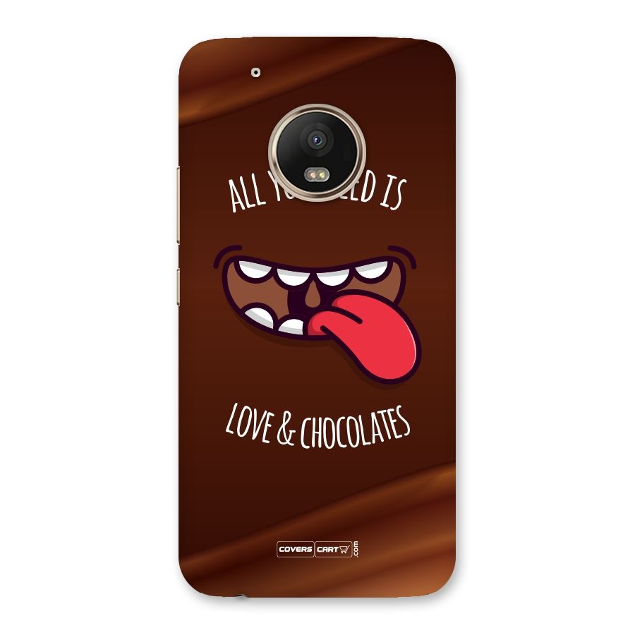 Love and Chocolates Back Case for Moto G5 Plus