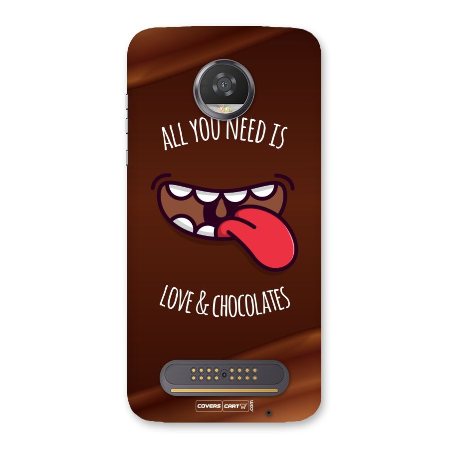 Love and Chocolates Back Case for Moto Z2 Play