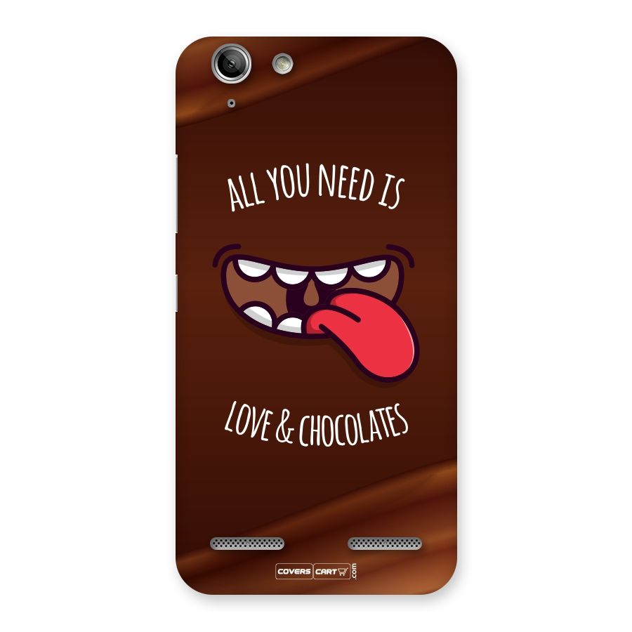 Love and Chocolates Back Case for Vibe K5 Plus