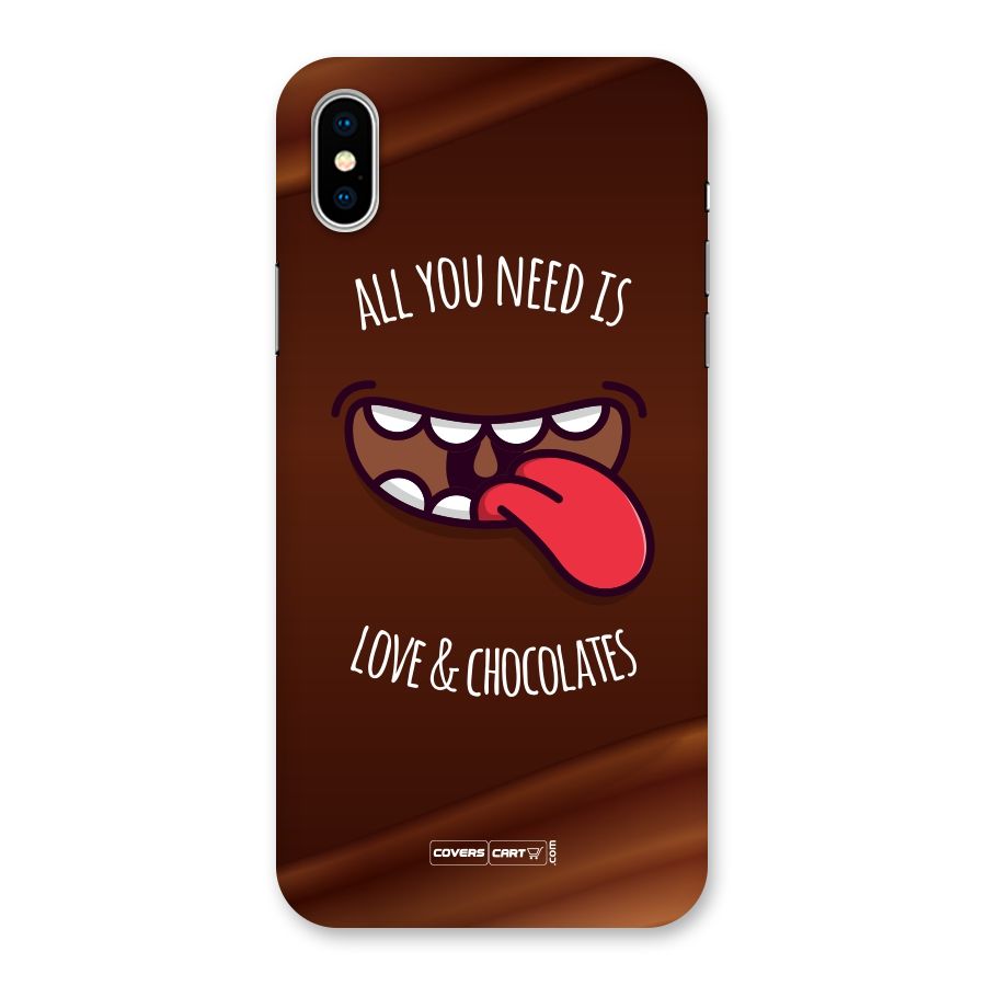 Love and Chocolates Back Case for iPhone X