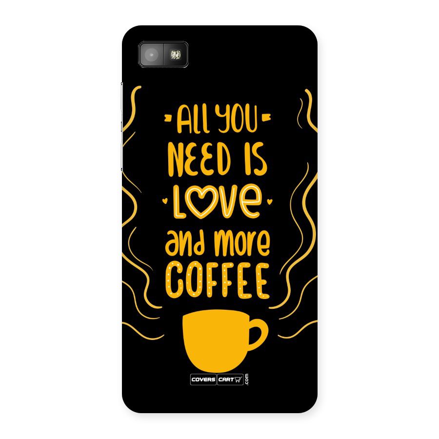 Love and More Coffee Back Case for Blackberry Z10