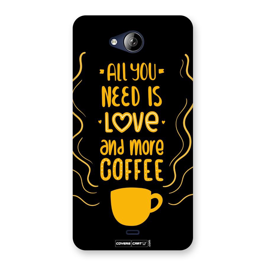 Love and More Coffee Back Case for Canvas Play Q355