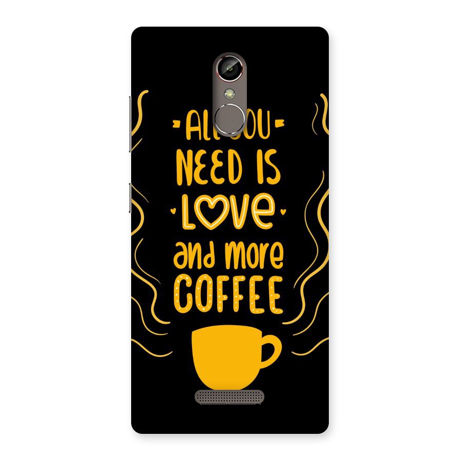 Love and More Coffee Back Case for Gionee S6s