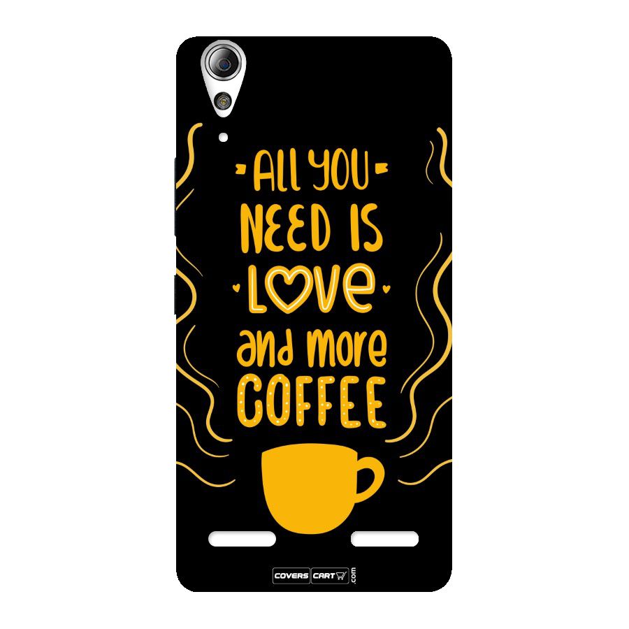 Love and More Coffee Back Case for Lenovo A6000 Plus