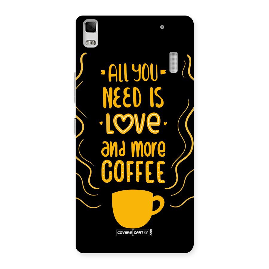 Love and More Coffee Back Case for Lenovo K3 Note