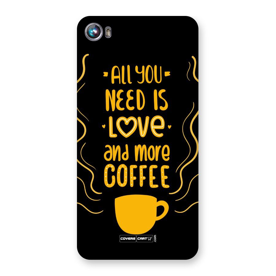 Love and More Coffee Back Case for Micromax Canvas Fire 4 A107