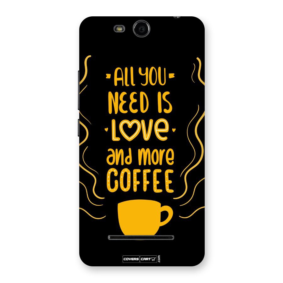 Love and More Coffee Back Case for Micromax Canvas Juice 3 Q392