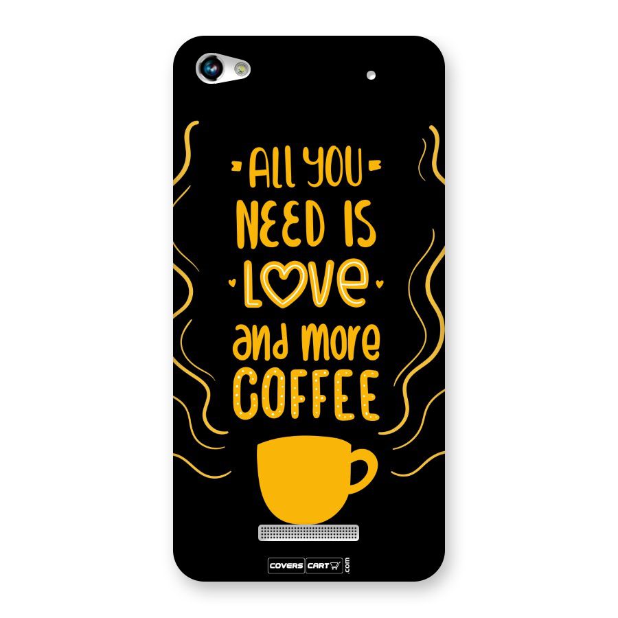 Love and More Coffee Back Case for Micromax Hue 2