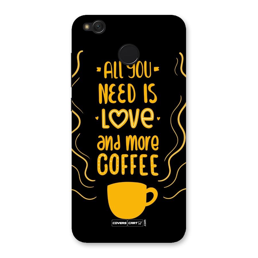 Love and More Coffee Back Case for Redmi 4