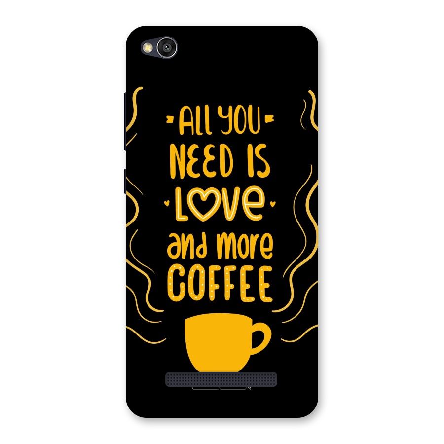 Love and More Coffee Back Case for Redmi 4A