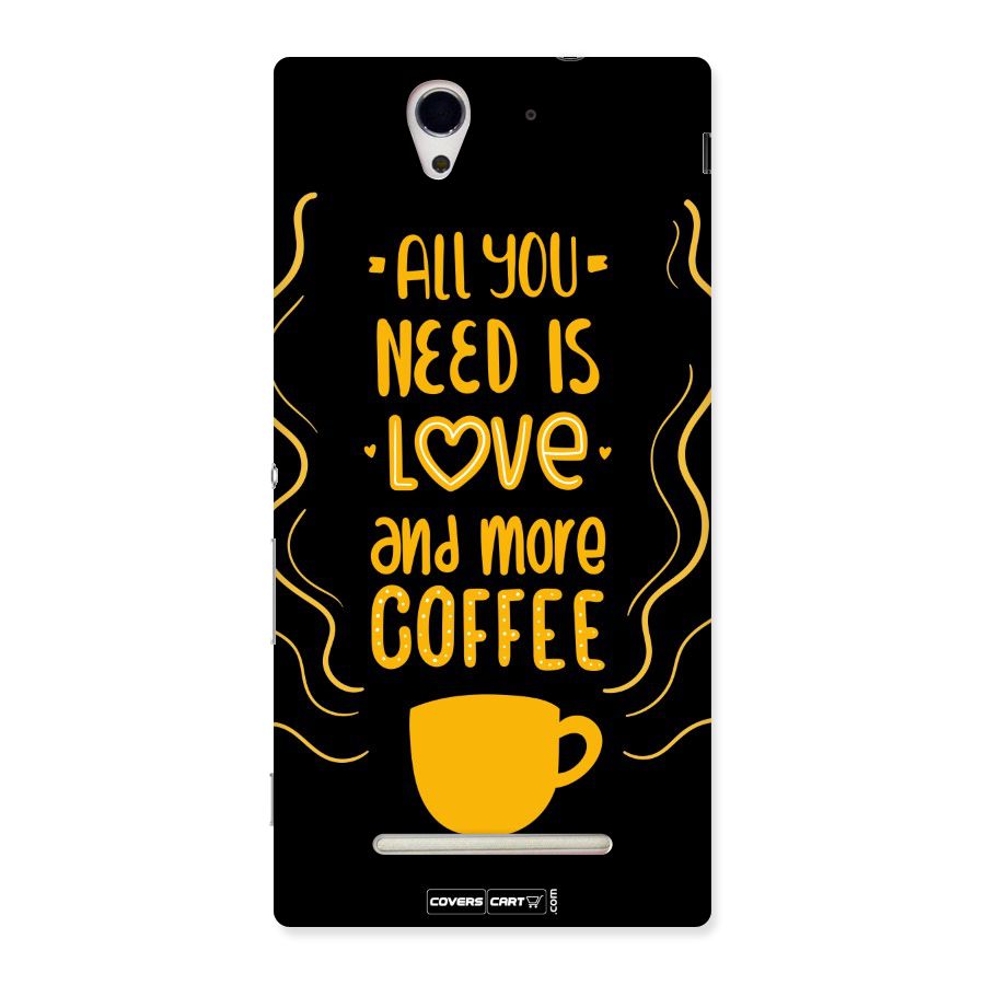 Love and More Coffee Back Case for Sony Xperia C3