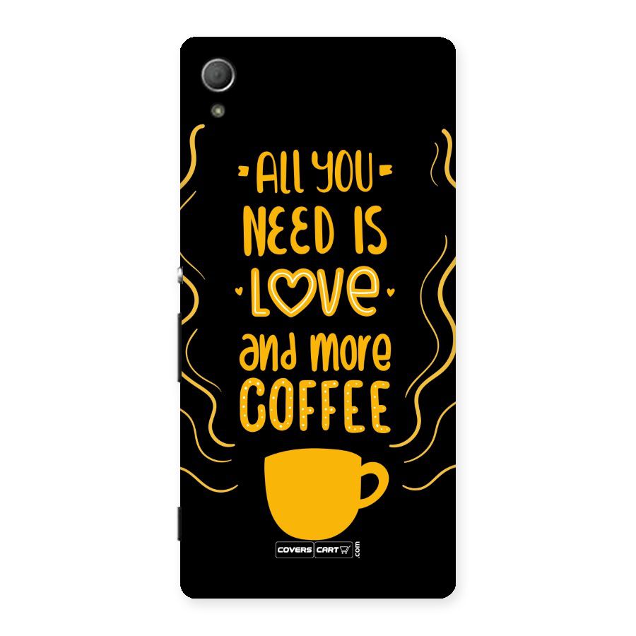 Love and More Coffee Back Case for Xperia Z4