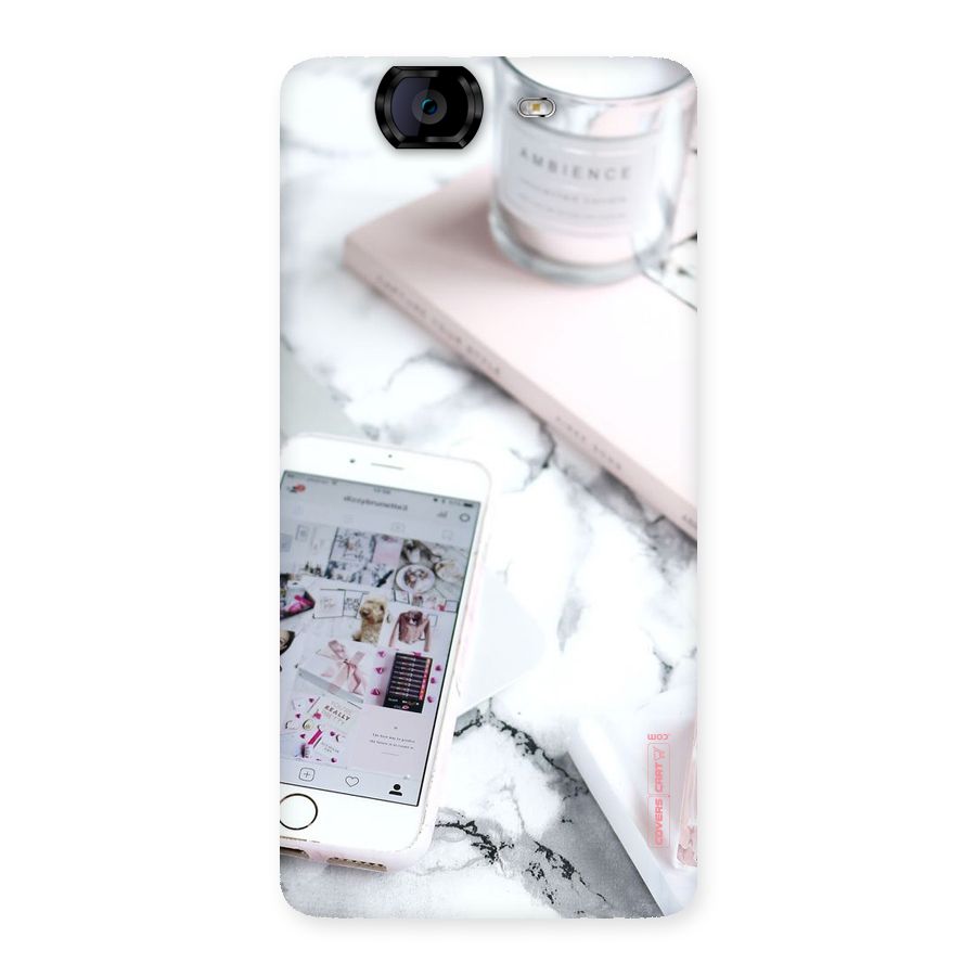 Make Up And Phone Back Case for Canvas Knight A350