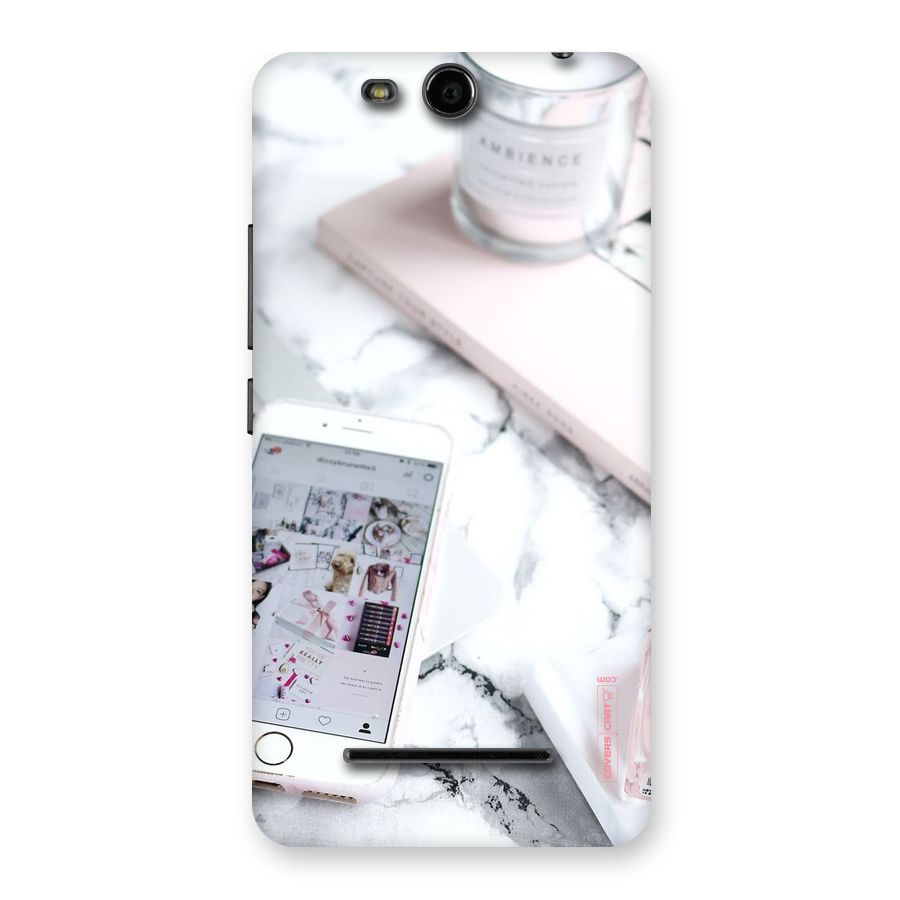 Make Up And Phone Back Case for Micromax Canvas Juice 3 Q392