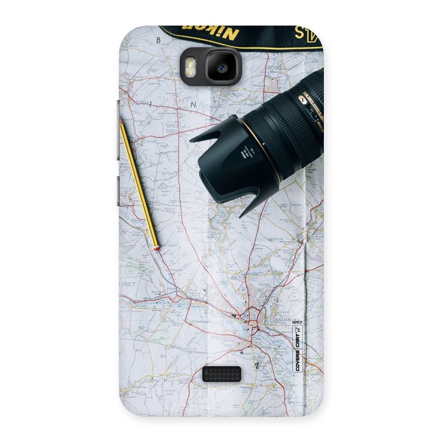 Map And Camera Back Case for Honor Bee
