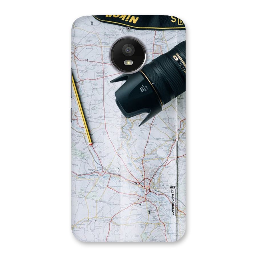 Map And Camera Back Case for Moto E4 Plus
