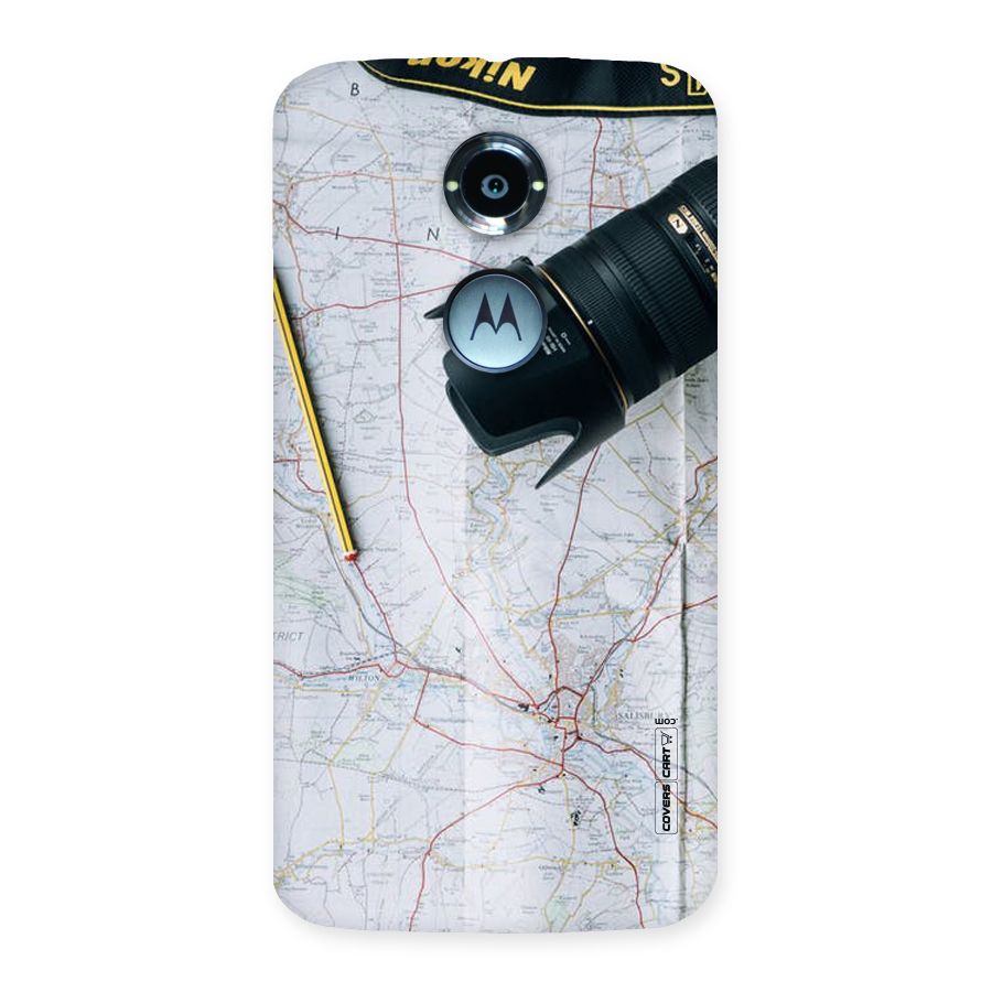 Map And Camera Back Case for Moto X 2nd Gen