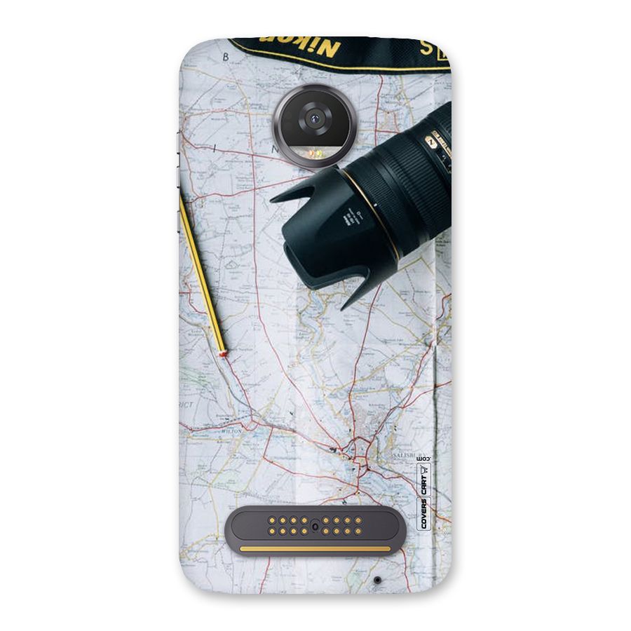 Map And Camera Back Case for Moto Z2 Play