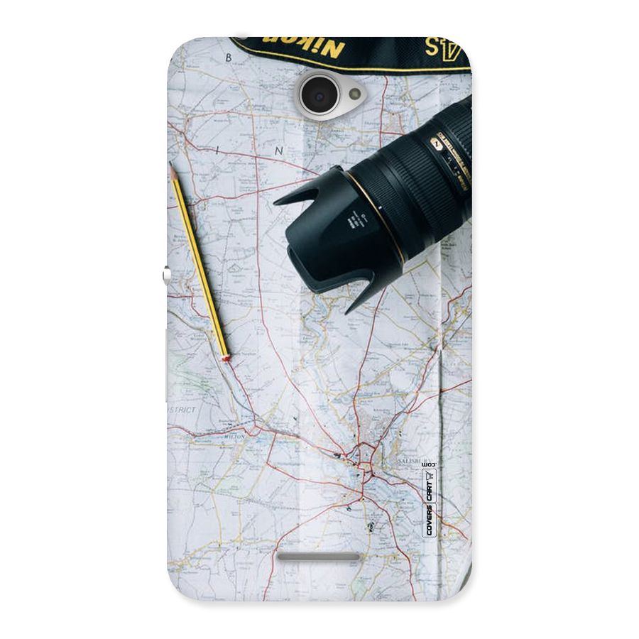 Map And Camera Back Case for Sony Xperia E4
