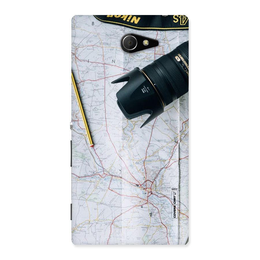 Map And Camera Back Case for Sony Xperia M2