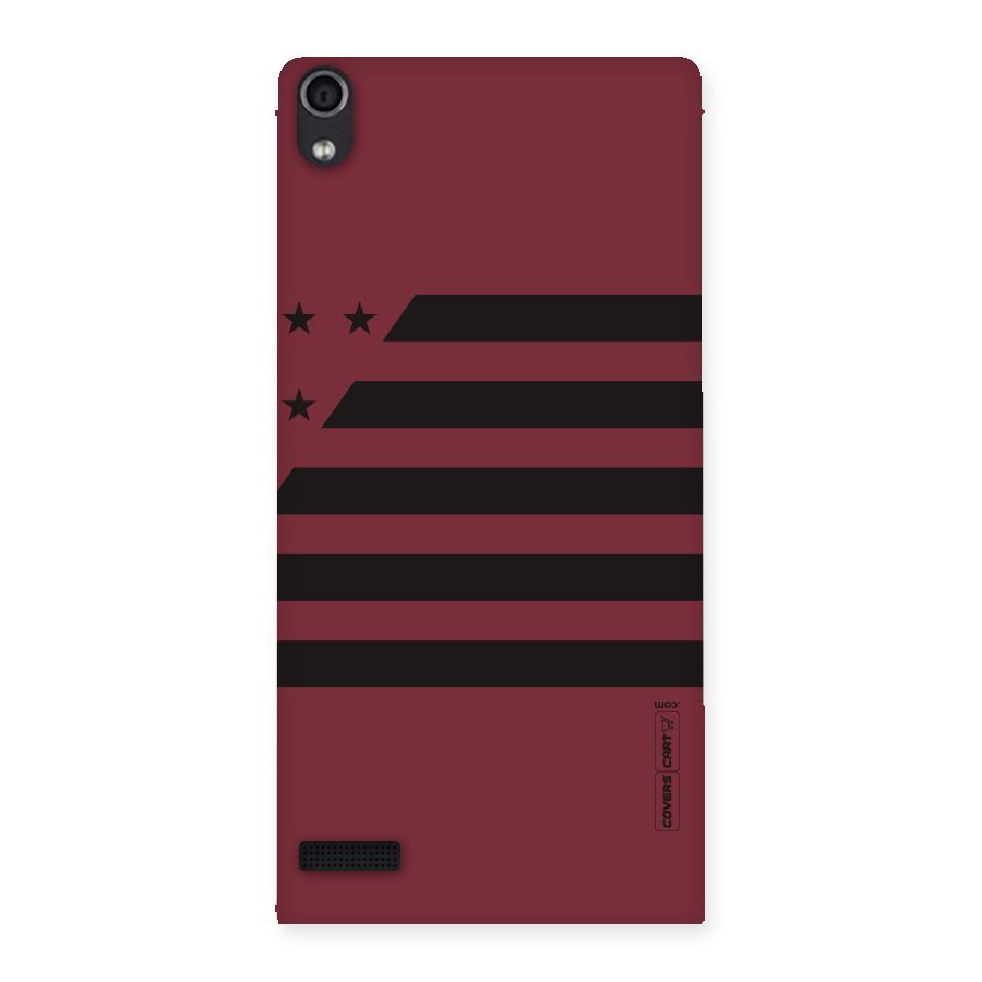 Maroon Star Striped Back Case for Ascend P6