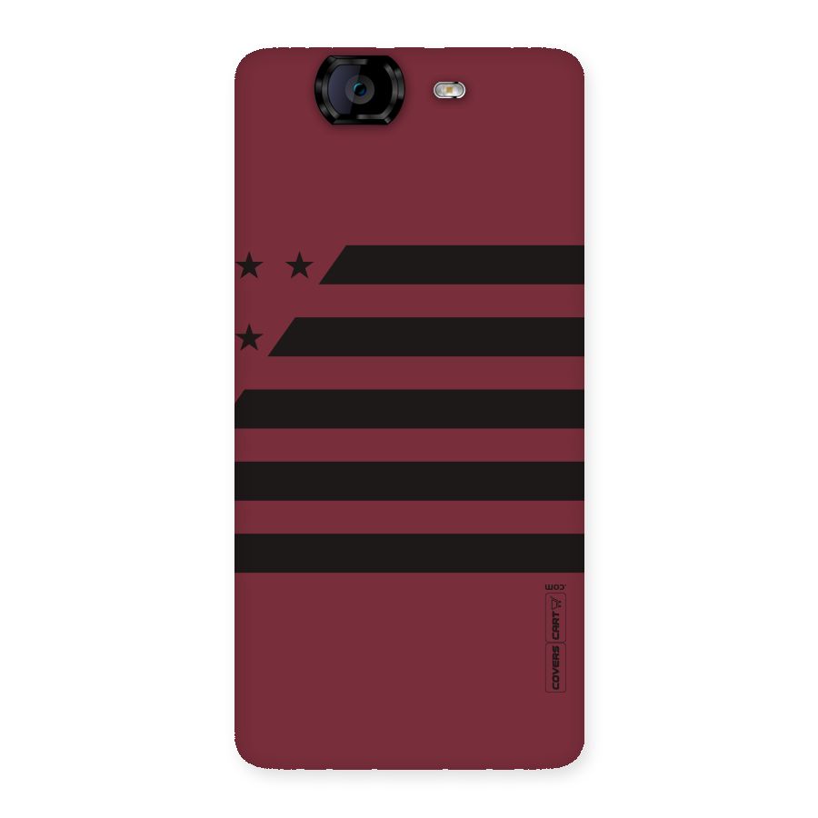 Maroon Star Striped Back Case for Canvas Knight A350