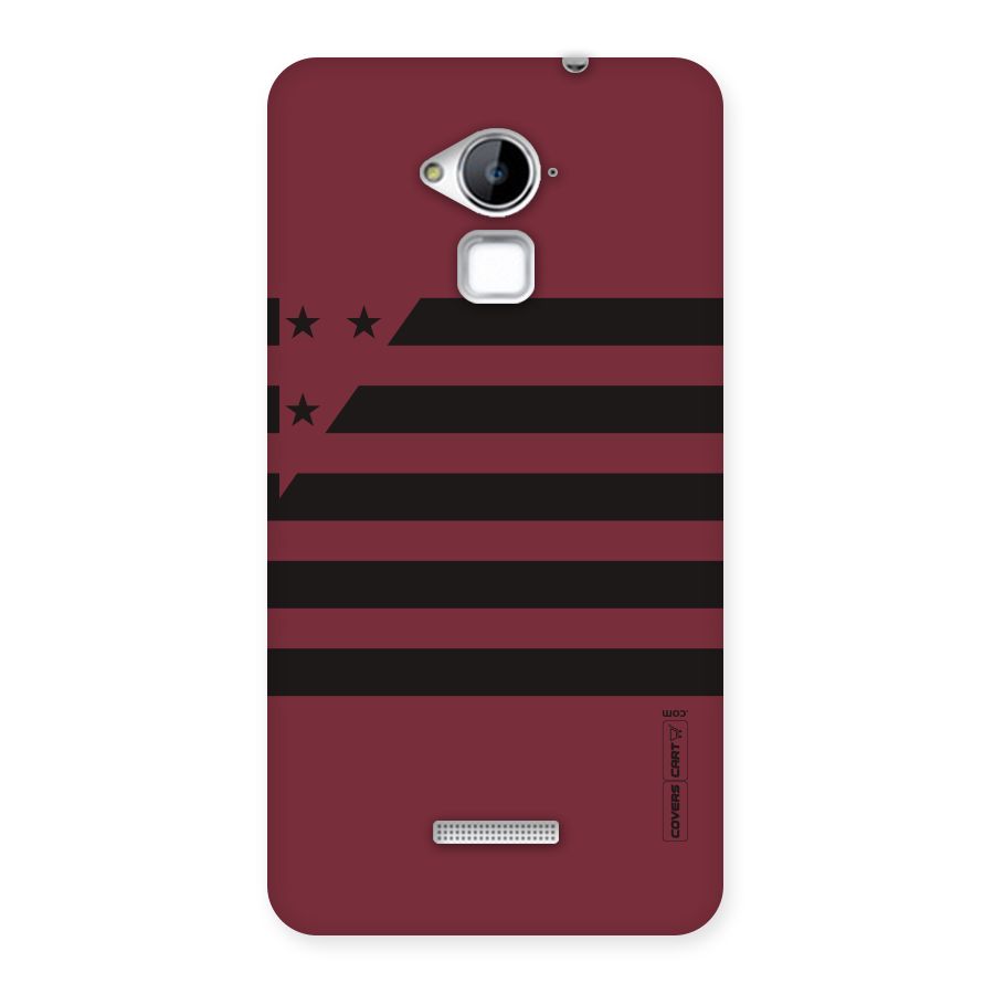 Maroon Star Striped Back Case for Coolpad Note 3