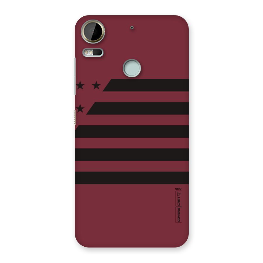 Maroon Star Striped Back Case for Desire 10 Pro