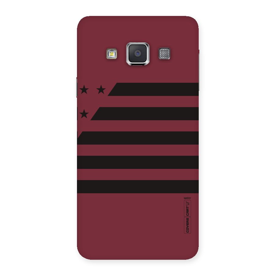 Maroon Star Striped Back Case for Galaxy A3