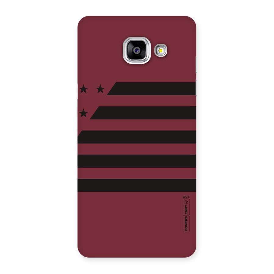 Maroon Star Striped Back Case for Galaxy A5 2016