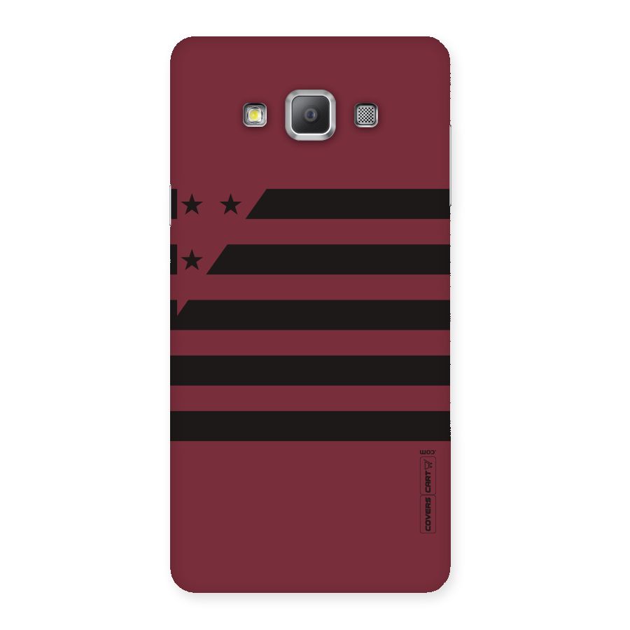 Maroon Star Striped Back Case for Galaxy A7