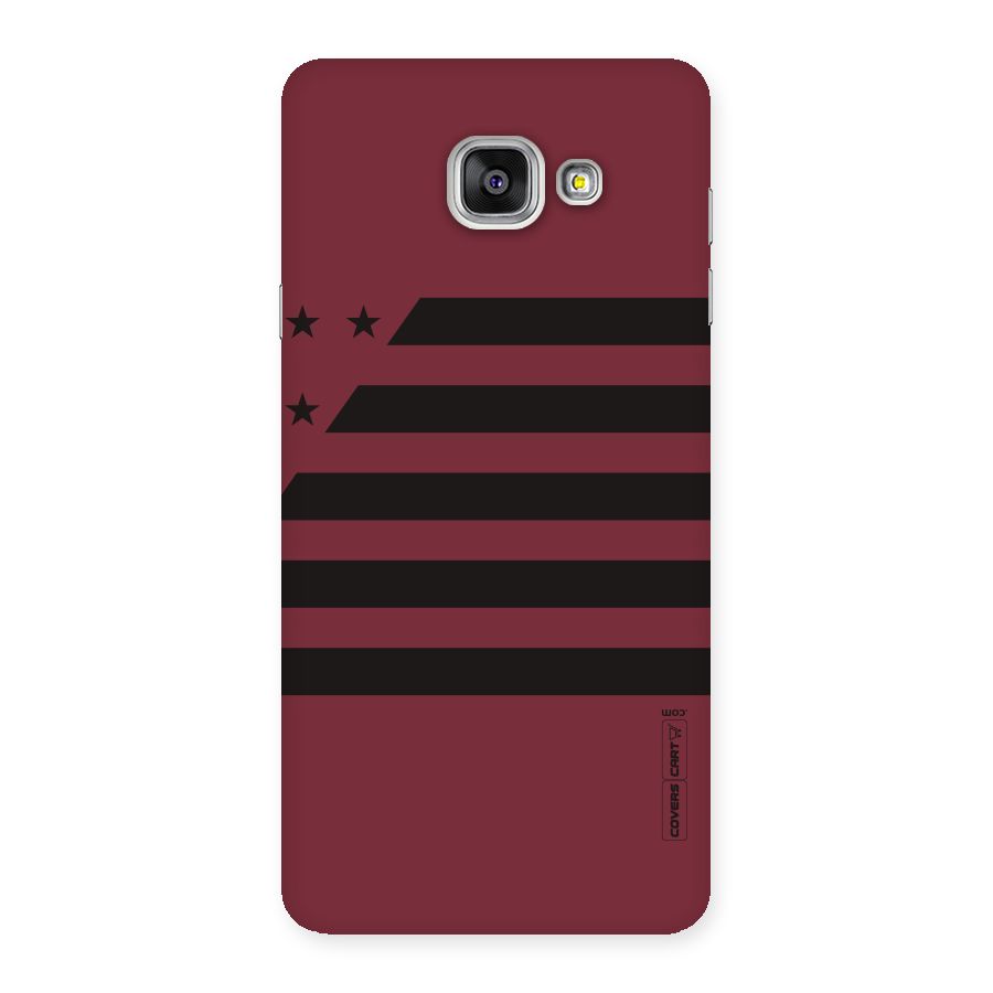 Maroon Star Striped Back Case for Galaxy A7 2016