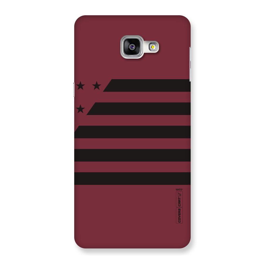 Maroon Star Striped Back Case for Galaxy A9