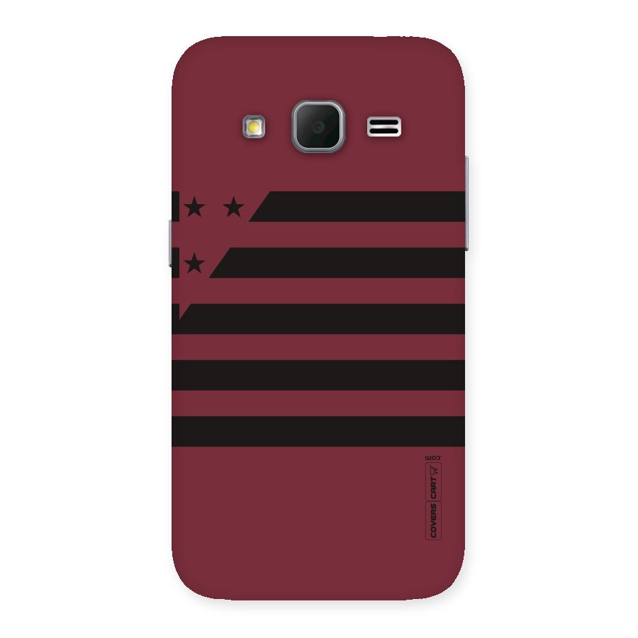 Maroon Star Striped Back Case for Galaxy Core Prime