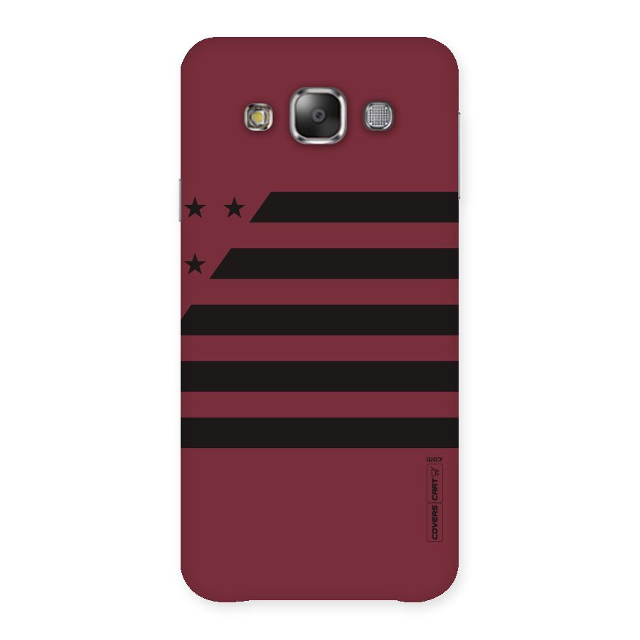 Maroon Star Striped Back Case for Galaxy E7