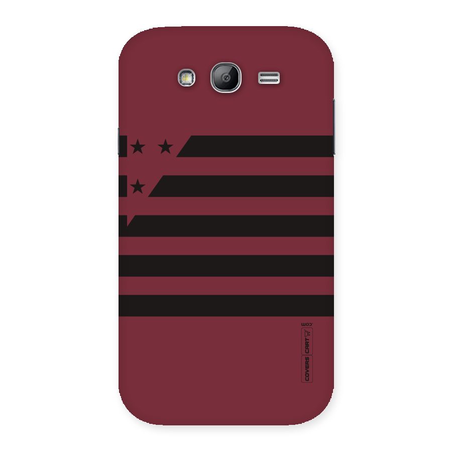 Maroon Star Striped Back Case for Galaxy Grand