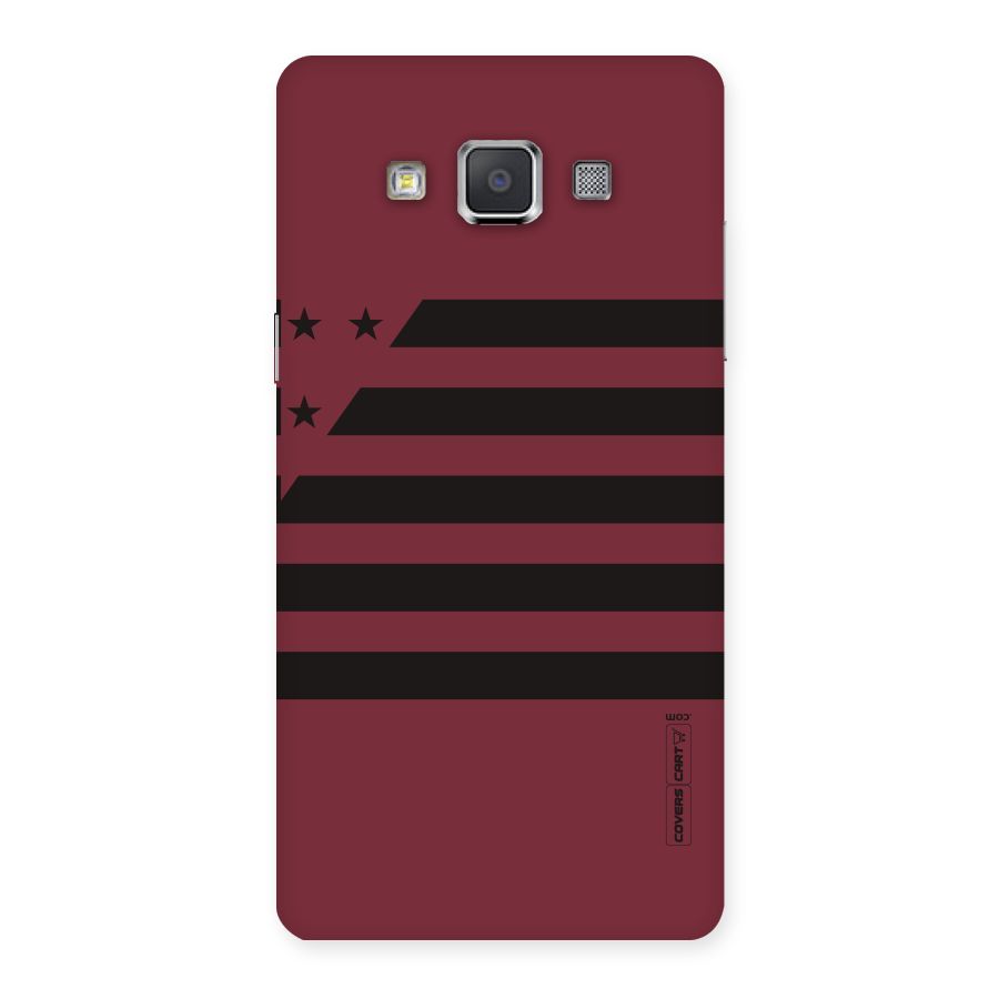 Maroon Star Striped Back Case for Galaxy Grand 3