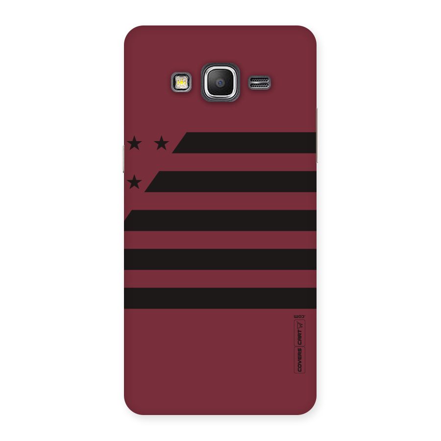 Maroon Star Striped Back Case for Galaxy Grand Prime