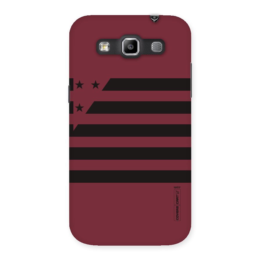 Maroon Star Striped Back Case for Galaxy Grand Quattro