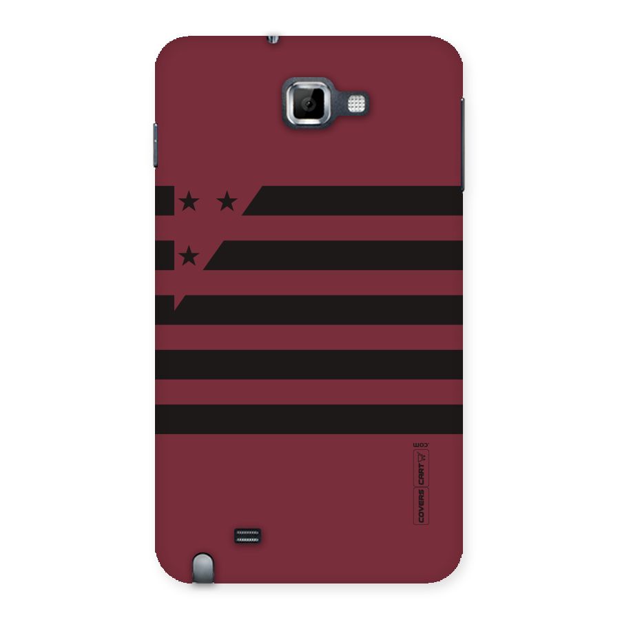 Maroon Star Striped Back Case for Galaxy Note