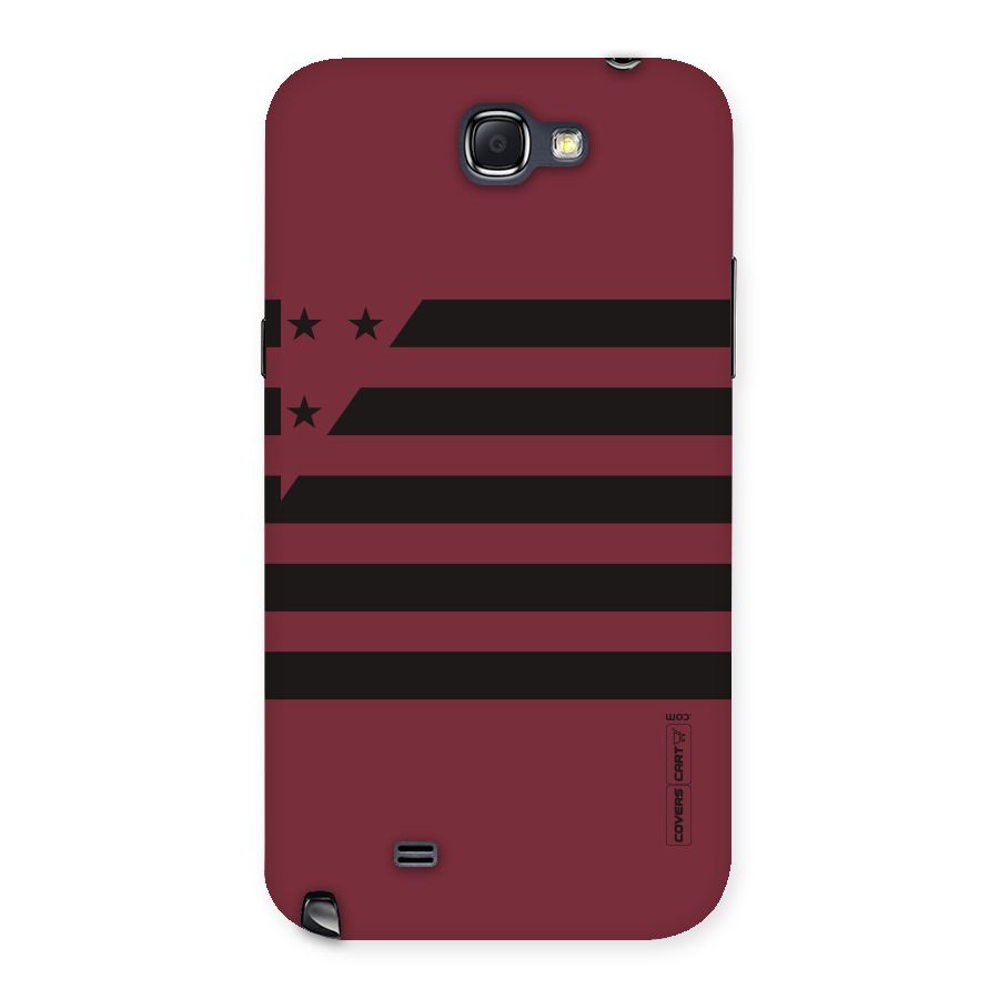 Maroon Star Striped Back Case for Galaxy Note 2