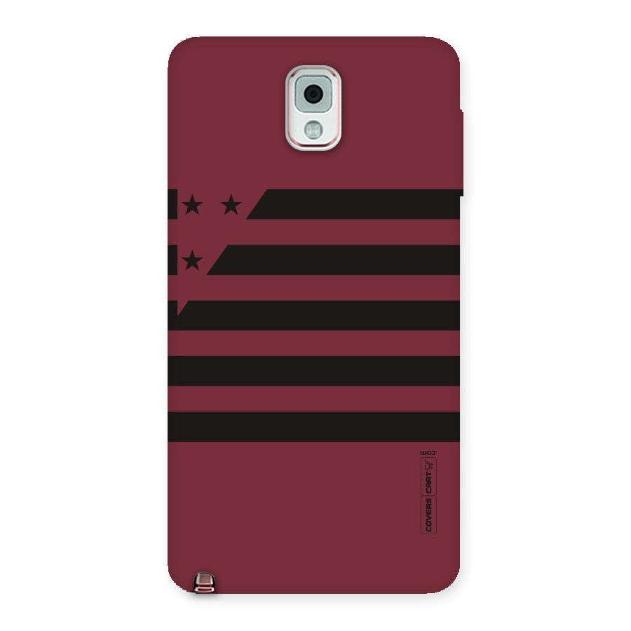 Maroon Star Striped Back Case for Galaxy Note 3