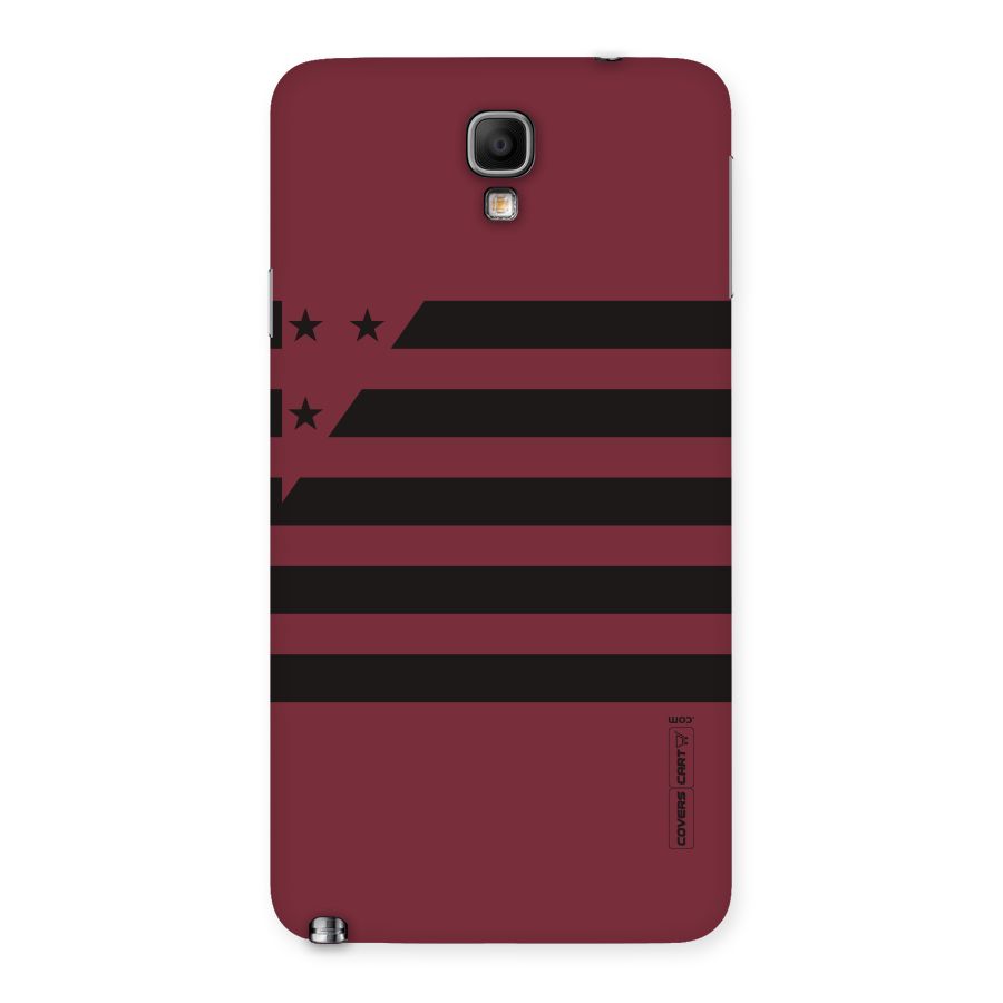 Maroon Star Striped Back Case for Galaxy Note 3 Neo