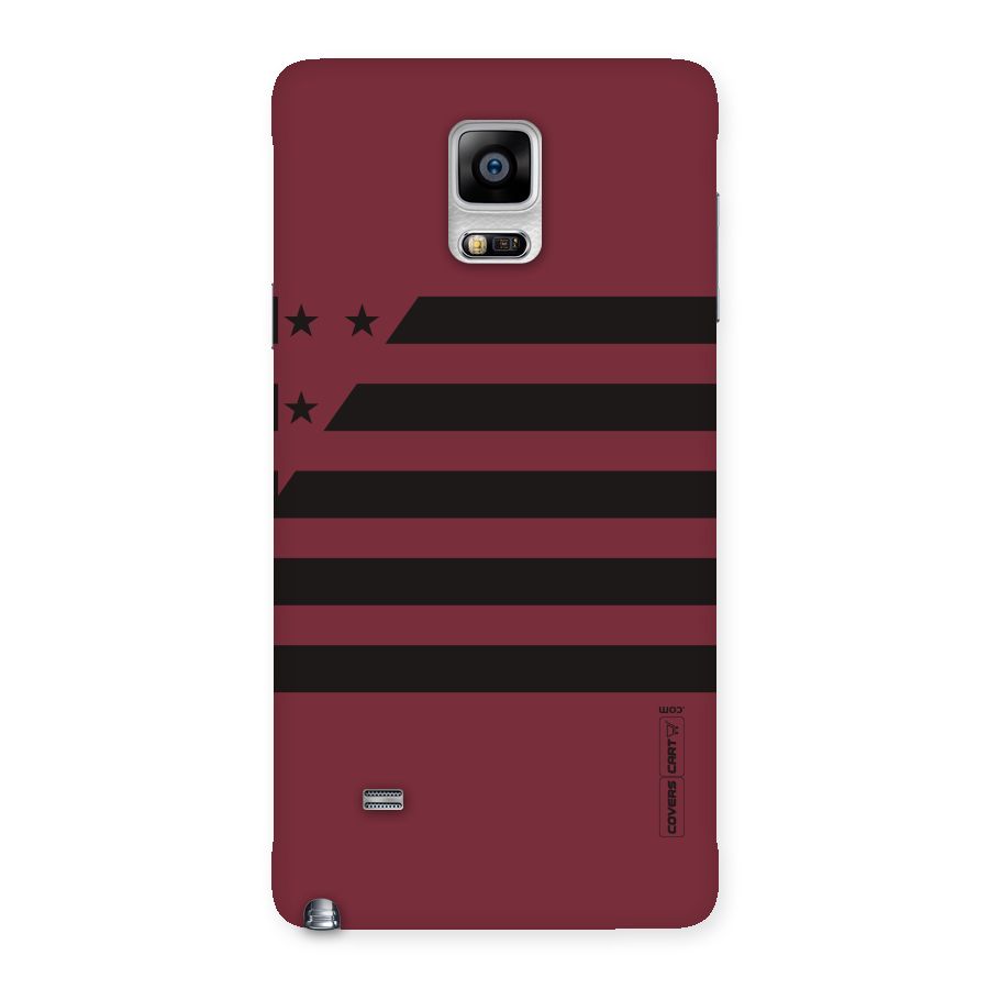 Maroon Star Striped Back Case for Galaxy Note 4