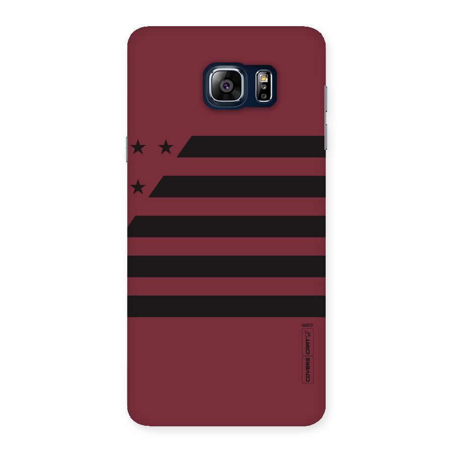 Maroon Star Striped Back Case for Galaxy Note 5