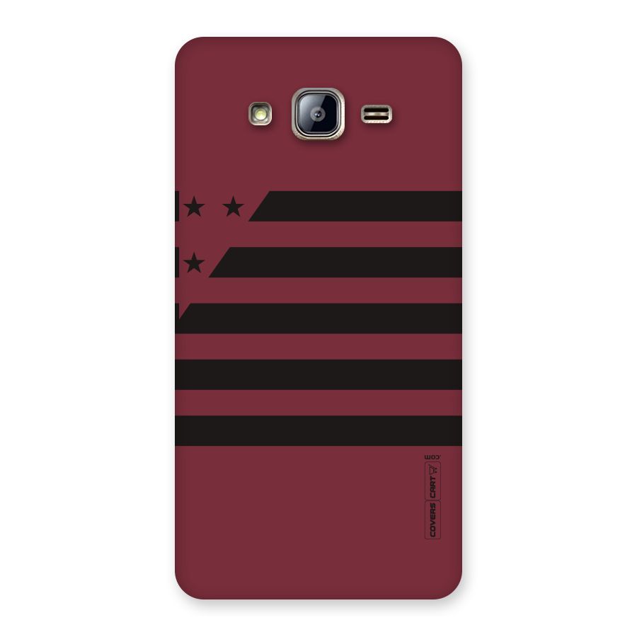 Maroon Star Striped Back Case for Galaxy On5
