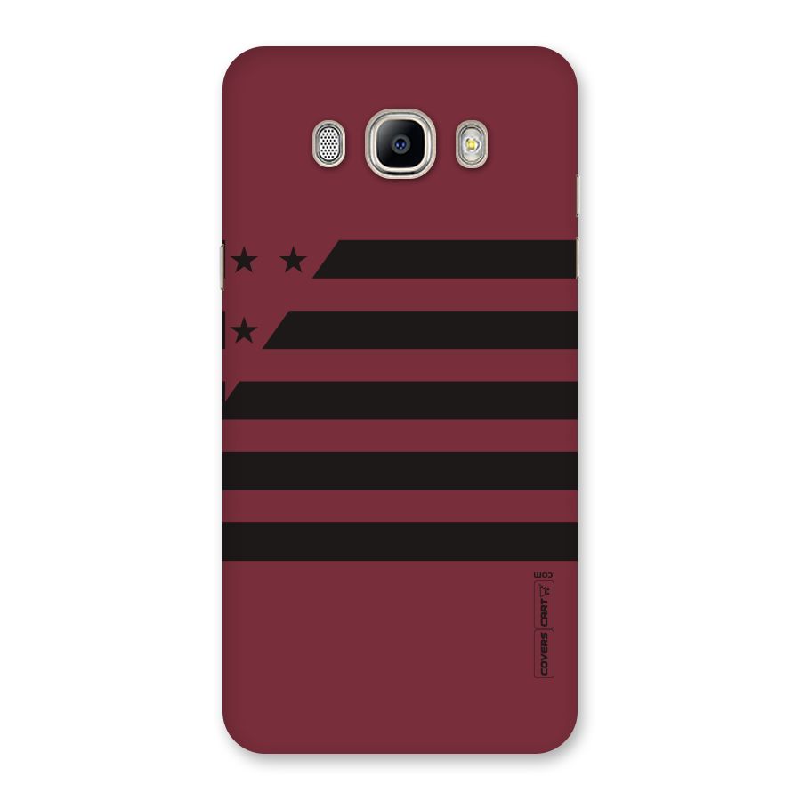 Maroon Star Striped Back Case for Galaxy On8
